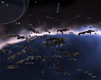 В сражениях Eve online используется огромное количество кораблей