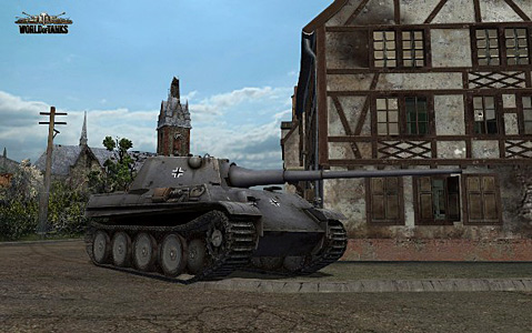 Немецкий танк в world of tanks ждет врага