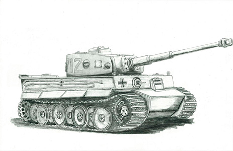 Рисунок танка тигр мир танков