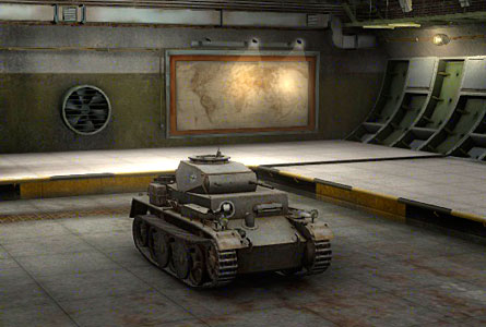 Танк pzkpfw I ausf C в ангаре world of tanks