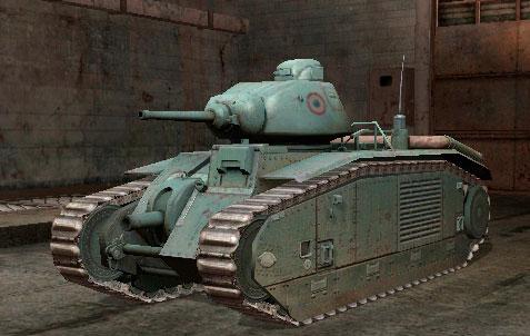 Французский танк b1 в ангаре world of tanks