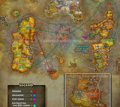 Карты для прокачки в world of warcraft
